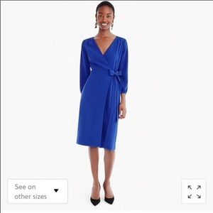 JCrew Blue Wrap Dress